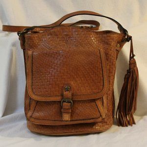 Patricia Nash Wolven Leather Crossbody Handbag